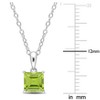 EVERLY JEWELRY | Sterling Silver Pendant with Gemstone and Created Gemstone – Multiple Stone Options - 3 of 4