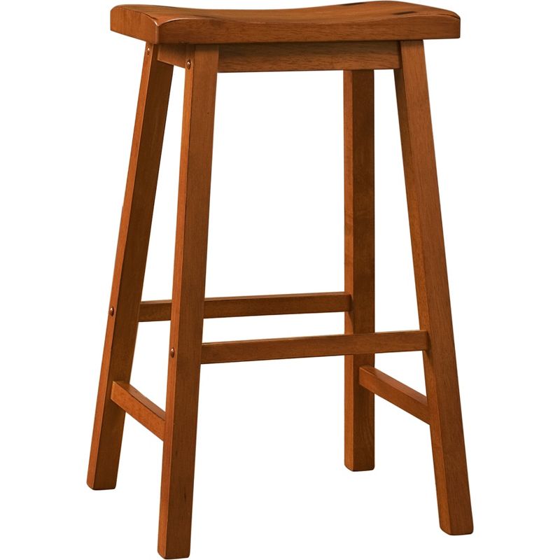 Set of 2 29" Watkins Saddle Seat Backless Counter Height Barstools - Inspire Q, 1 of 6