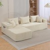 Bosmiller Modular Sectional Sofa with L-Shape Chaise, Corduroy Boneless Couches for Living Room, No Assembly - 2 of 4