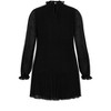Women's Plus Size Pleat Ruffle Dress - black | CITY CHIC - 2 of 3