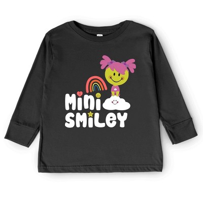 The Juniper Shop Mini Smiley Rainbow Cloud Aria Toddler Long Sleeve Tee