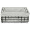 Cheung's Esker Set of 3 Lined Metal Wire Rectangular Baskets - 4 of 4