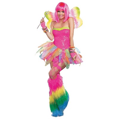 Halloween Express Women's Rainbow Fairy Costume - Size Large - Pink