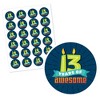 Big Dot of Happiness Boy 13th Birthday - Official Teenager Birthday Party Circle Sticker Labels - 24 Count - 2 of 4