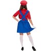 Adult Red Plumber Dress Costume - 2 of 3
