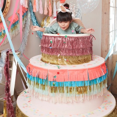 Meri Meri Gold Tinsel Fringe Party Garland, 1.8m