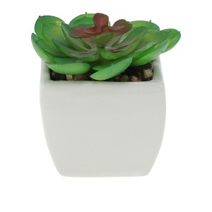 Unique Bargains Artificial Plants Ceramic Pot Plastic 2.01"x2.01"x2.95" 1 Pc - 1 of 4