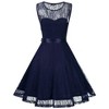 Cocktail Dresses Homecoming Dress for Teens Wedding Guest Sleeveless Lace Formal Dresses - 3 of 4