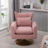 KTMBDW Mid-Century Swivel Accent Chair, Upholstered Fabric Armchair for Living Room, Bedroom - 2 of 4