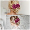 Unique Bargains Women's Portable Simulated Flowers Hair Clip Comb 1 Pc - 4 of 4
