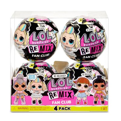 L.O.L. Surprise! Remix Fan Club 4pk - 4 Re-released Dolls each with 7 Surprises