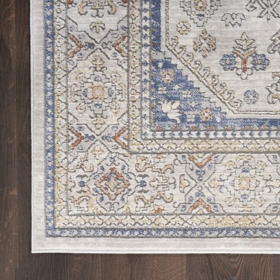 Handmade Grey/Blue Vintage Persian-Inspired 8' x 10' Rug