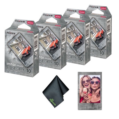 FUJIFILM INSTAX Mini Stone Gray Instant Film (40 Exposures) + Cleaning Cloth - image 1 of 3