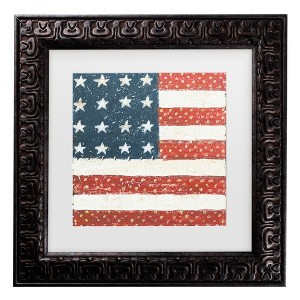 Trademark Fine Art - David Carter Brown Americana Quilt IV Matted Framed Art - 1 of 4