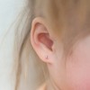 Girls' Flush CZ Solitaire Screw Back 14k Gold Earrings - In Season Jewelry - 3 of 4