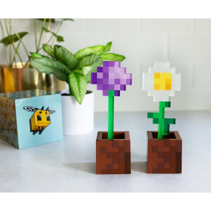 Ukonic Minecraft Daisy and Allium Flower Pot Mood Lights | Set of 2, 5 of 8