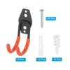 Unique Bargains Heavy Duty Hanging Ladder Tool Bike Garage Storage Utility Hooks 6 Pcs - 3 of 4