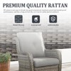 POCASSY 5PCS Patio Furniture Set with Cushioned Outdoor Swivel Rocking Chair, Ottoman and Side Table, All Weather Wicker Outdoor Conversation Set - 3 of 4