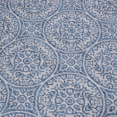Bloomfield Easy-Care Blue Floral Synthetic 5' x 7' Rug