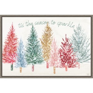 Amanti Art Holiday Sparkle I by Dina June Canvas Wall Art Print Framed 33 x 23-in. - 1 of 4