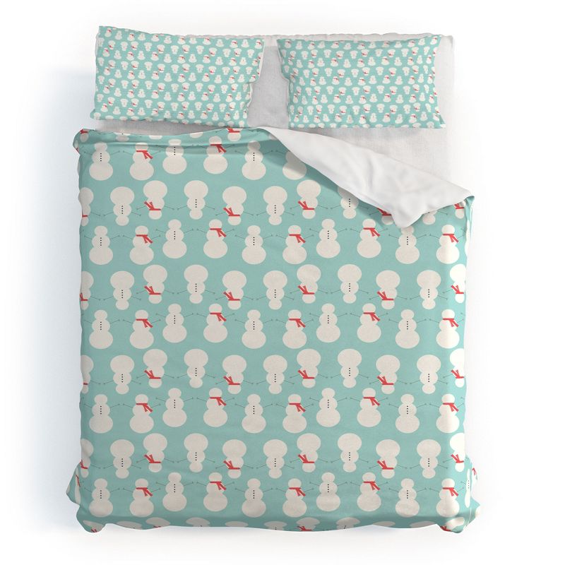 Allyson Johnson Cute Snowmen Duvet Cover + Pillow Sham(s) - Deny Designs, 1 of 5