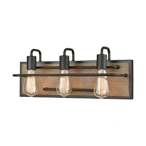 Elk Home Copley 3 - Light Vanity in  Matte Black/Aspen - 1 of 3