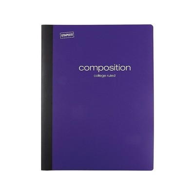 Staples Composition Notebook 9.75" x 7.5" College Ruled 70 Sh. Purple TR55078N/55078