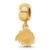 Black Bow Jewelry 14k Yellow Gold Plated Sterling Silver Chicago Blackhawks NHL Bead Charm - 4 of 4