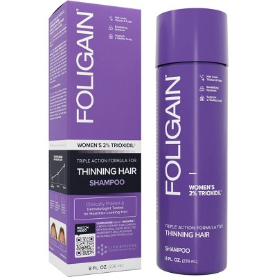 Foligain Triple Action Shampoo for Thinning Hair for Women with 2% Trioxidil - 8oz