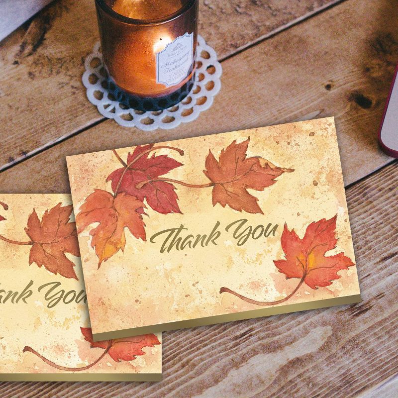 50ct Fall Leaves &#34;Thank You&#34; Cards, 3 of 4