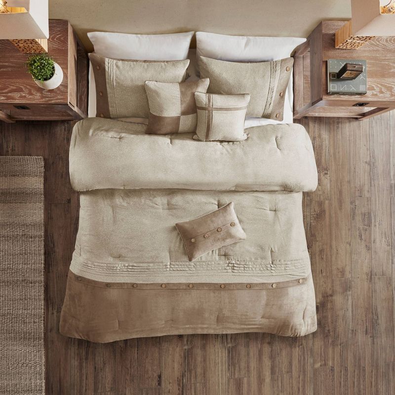 Powell Faux Suede Comforter Set - Madison Park, 3 of 16