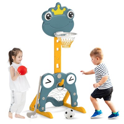 Safstar Toddler Basketball Hoop 4-in-1 Kids Indoor/Outdoor Activity Center Sports Gift