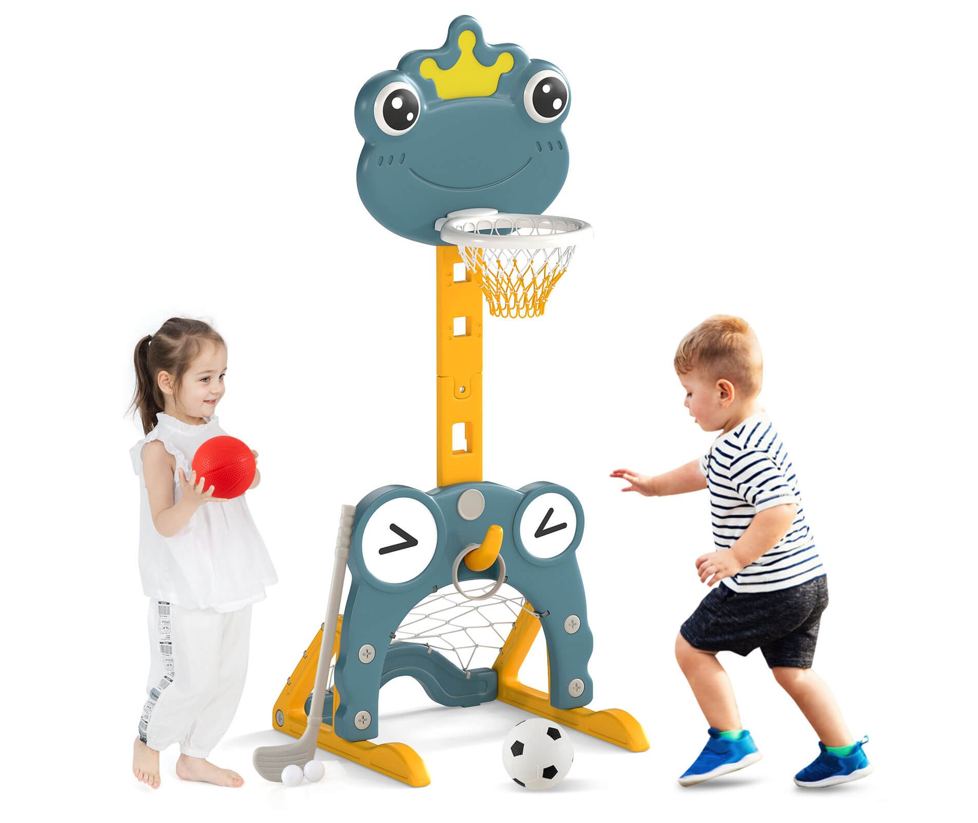 Safstar Toddler Basketball Hoop 4-in-1 Kids Indoor/Outdoor Activity Center Sports Gift