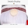 Christmas Door Curtain - Santa Claus Striped Hat Forest Print Window Treatment - 4 of 4