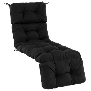 Costway 73'' Lounge Chaise Cushion Padded Recliner Cushion Indoor Outdoor Navy/Orange/Black/Dark Orange/Beige/Gray/Brown - 1 of 4