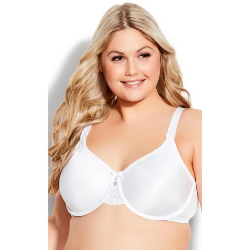 Avenue Body  Women's Plus Size Minimizer Underwire Bra - White - 40dd :  Target