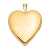 Black Bow Jewelry 20mm Diamond Star Design Heart Shaped Locket in 14k Yellow Gold - 3 of 4