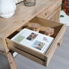 Vynxaria Rustic Wooden Console Table with 3 Drawers Floating Design, Sturdy Manufactured Wood, Versatile for Entryway/Sofa - 4 of 4