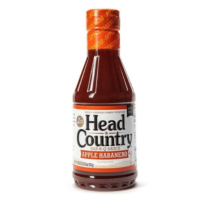 Head Country Bar-B-Q Apple Habanero Sauce, Gluten Free, 20 Ounce (Pack of 2)