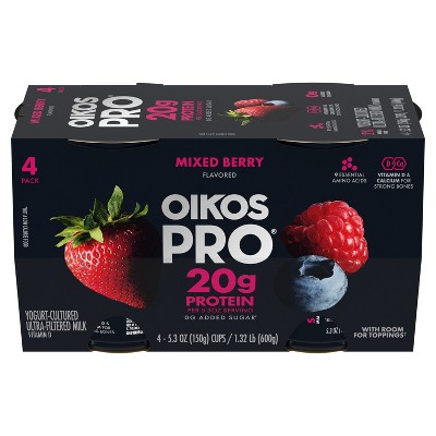 Oikos Pro Mixed Berry Greek Yogurt - 4ct/5.3oz_5