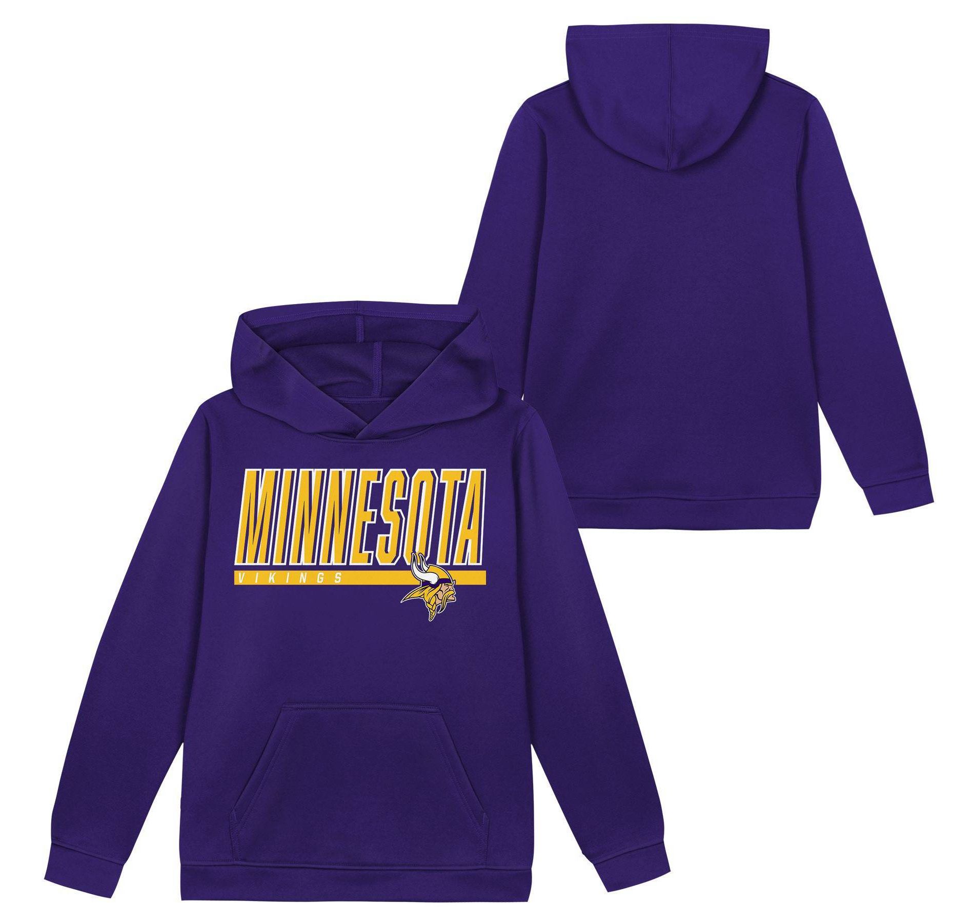 NFL Minnesota Vikings Boys' Performance Hooded Sweatshirt