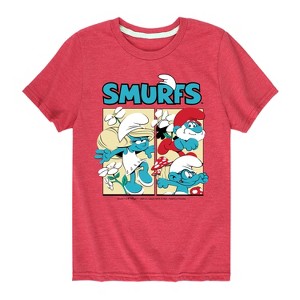 Boys' - Smurfs -  Short Sleeve Graphic T-Shirt - 1 of 4