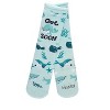 Memoi Get Whale Soon Greeting Card Crew Socks Light Blue One Size - 4 of 4