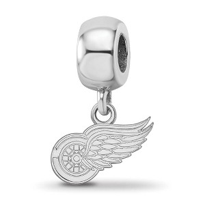 Black Bow Jewelry Sterling Silver Detroit Red Wings NHL Bead Charm - 1 of 4