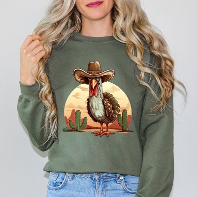 Simply Sage Market Women's Graphic Sweatshirt Turkey Bird Western