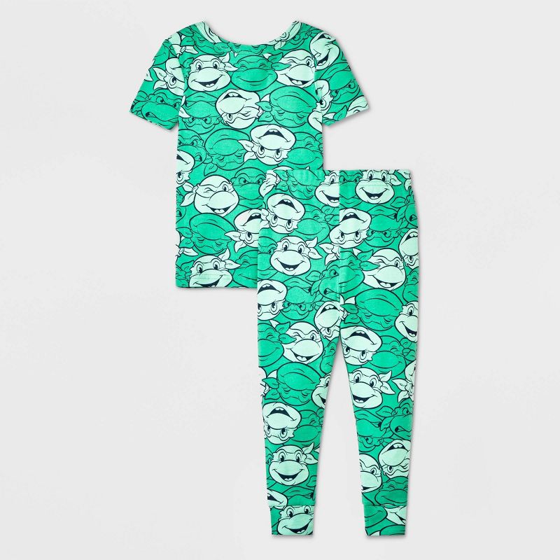 Toddler Boys&#39; 4pc Teenage Mutant Ninja Turtles Snug Fit Pajama Set - Green, 2 of 4