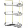 NewHome "3-Tier Corner Bathroom & Vanity Organizer Shelf for Makeup, Perfume, Cosmetics, Clear Storage Tray" White - 3 of 3