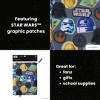 Yoobi Star Wars Single Zip Binder Case Gray Star Wars Graphic Patches, School Supplies - 4 of 4