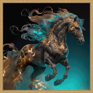 Amanti Art Fiery Stallion by Jake Fouracre Canvas Wall Art Print Framed - 1 of 4