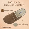 CUSHIONAIRE Blain Fur Genuine Suede Clogs for Women, Cozy Slip-On Womens Slippers with Detailed Stitching and Memory Foam Comfort - 3 of 4
